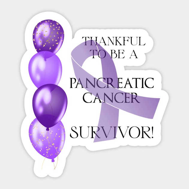 Pancreatic Cancer Survivor Support Sticker by allthumbs